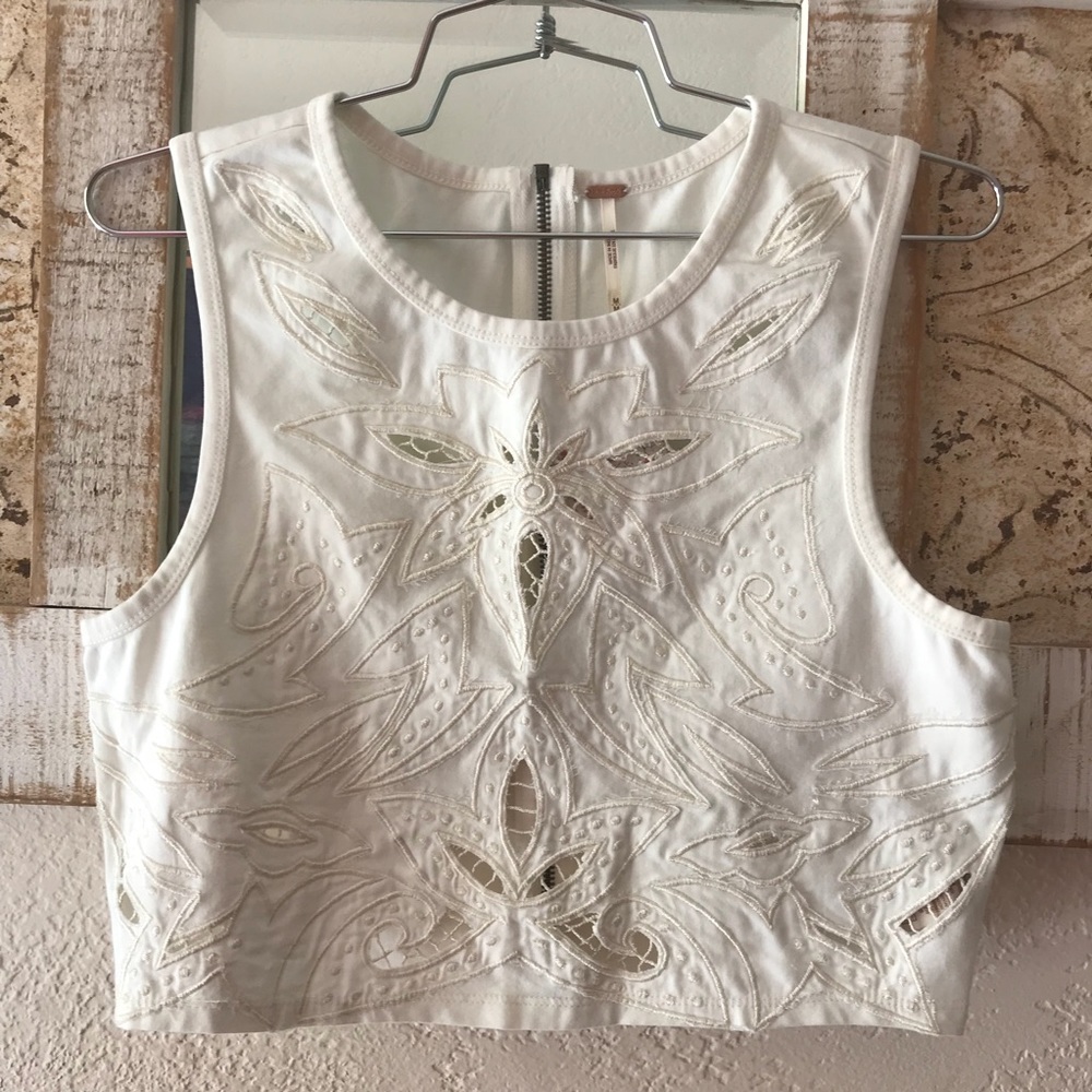 Free People Ivory Crop Top